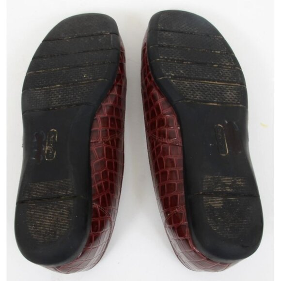 Comfortview Leisa Women 11 WIDE Faux Crocodile Leather Elastic Gore SlipOn Flat - Picture 9 of 11